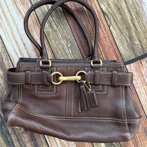 Coach Vintage Hampton Pebbled Leather Shoulder Bag